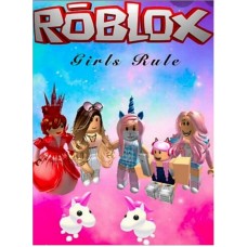 251555Z Roblox Girls Rules imagine comestibila din zahar 29X20cm